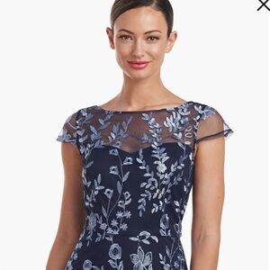 NWOT Nordstrom Meredith Floral Embroidery A-Line Dress JS Collections (Size 14)